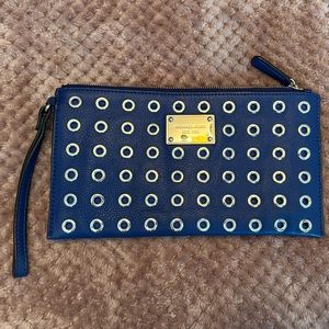 Royal Blue and silver clutch Michael Kors